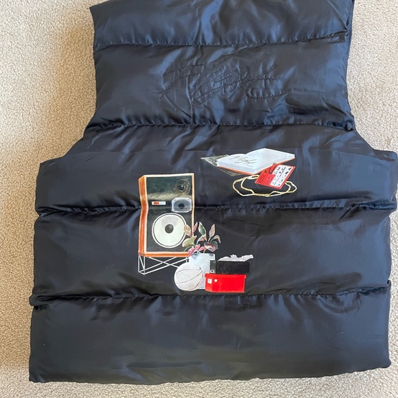 Mens Jordan flight black puffer vest - Picture 2 of 4